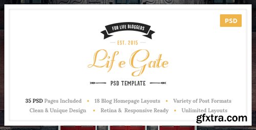ThemeForest - Lifegate – Vintage Personal Blog PSD Template 12958264
