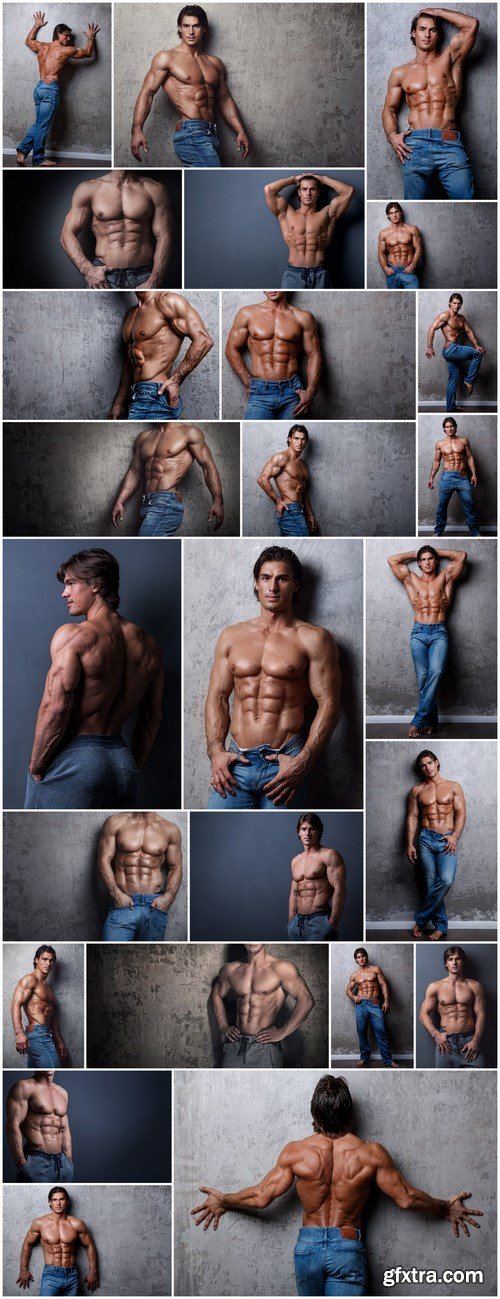 Handsome muscle man - 25xUHQ JPEG Photo Stock