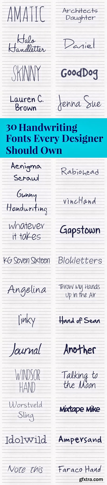 30 Handwriting Fonts Every Designer Should Own!
