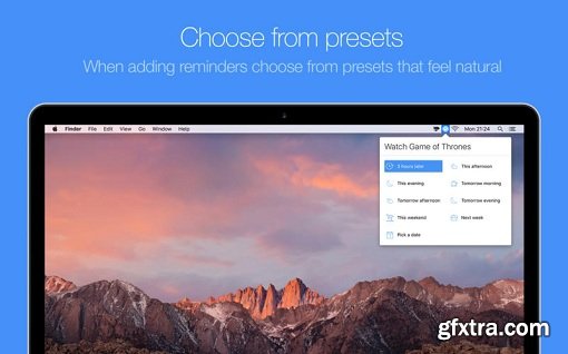 Later - Create Quick Reminders With Presets V1.0.2 (Mac OS X)