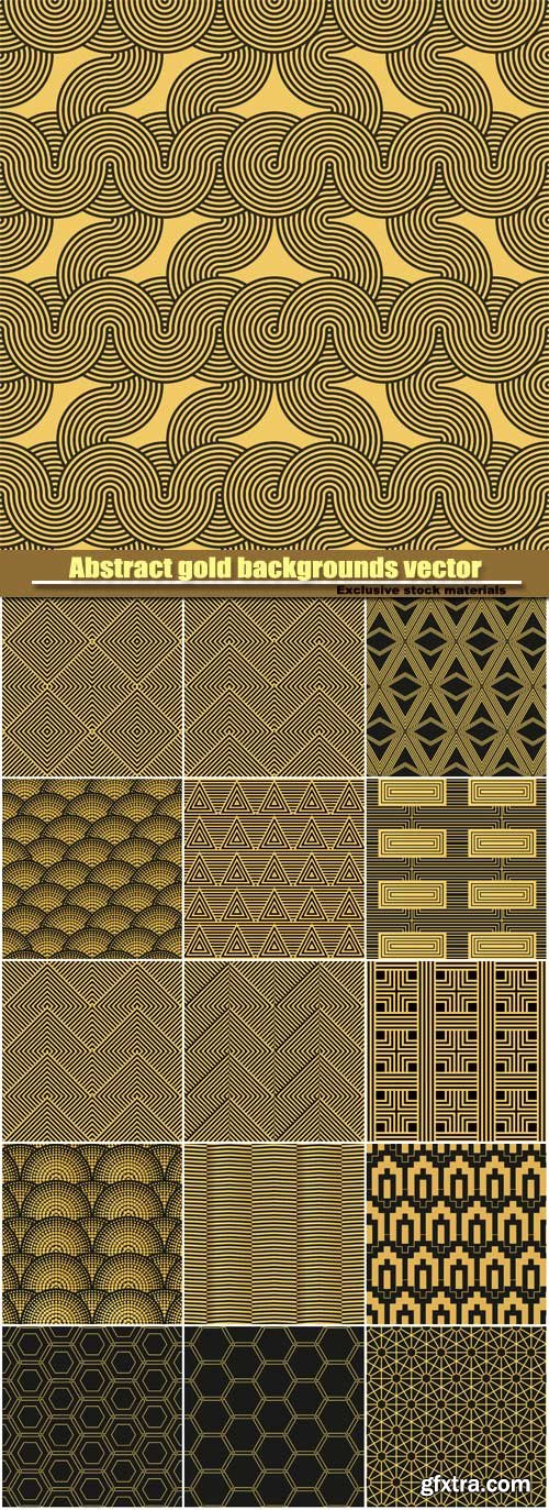 Abstract gold backgrounds vector
