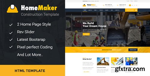ThemeForest - HomeMaker v1.0 - Construction & Builder HTML Template - 18640556