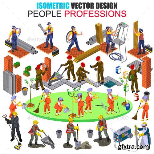 GR - Isometric Professions People Vector 18205128