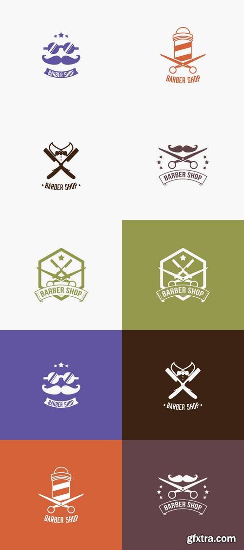 Barber Shop Emblems, Label, Badges and Designed Elements