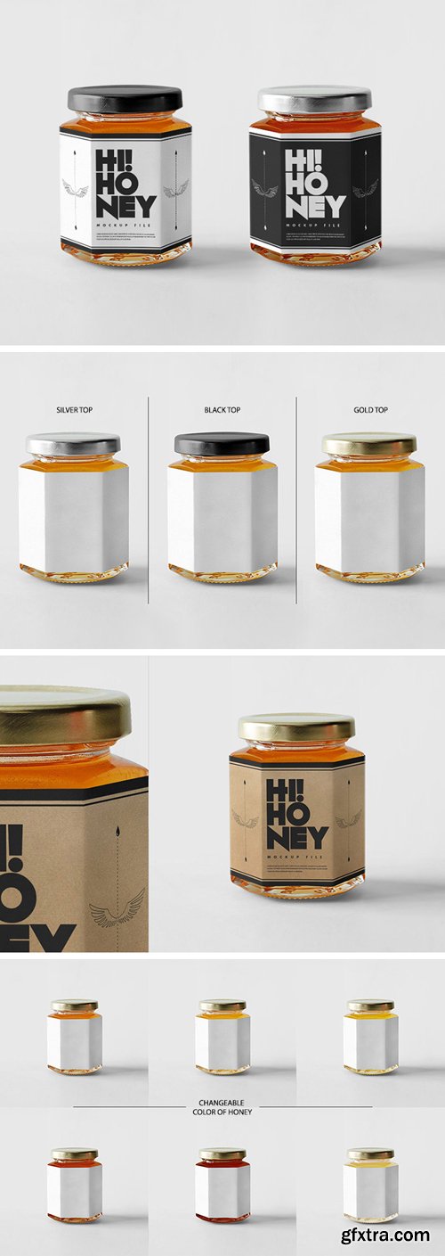 Honey Jar Mockup Psd