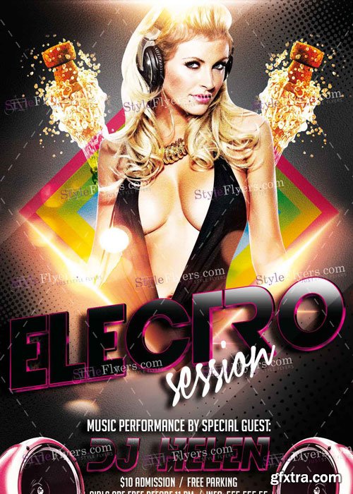 Electro Session PSD Flyer Template