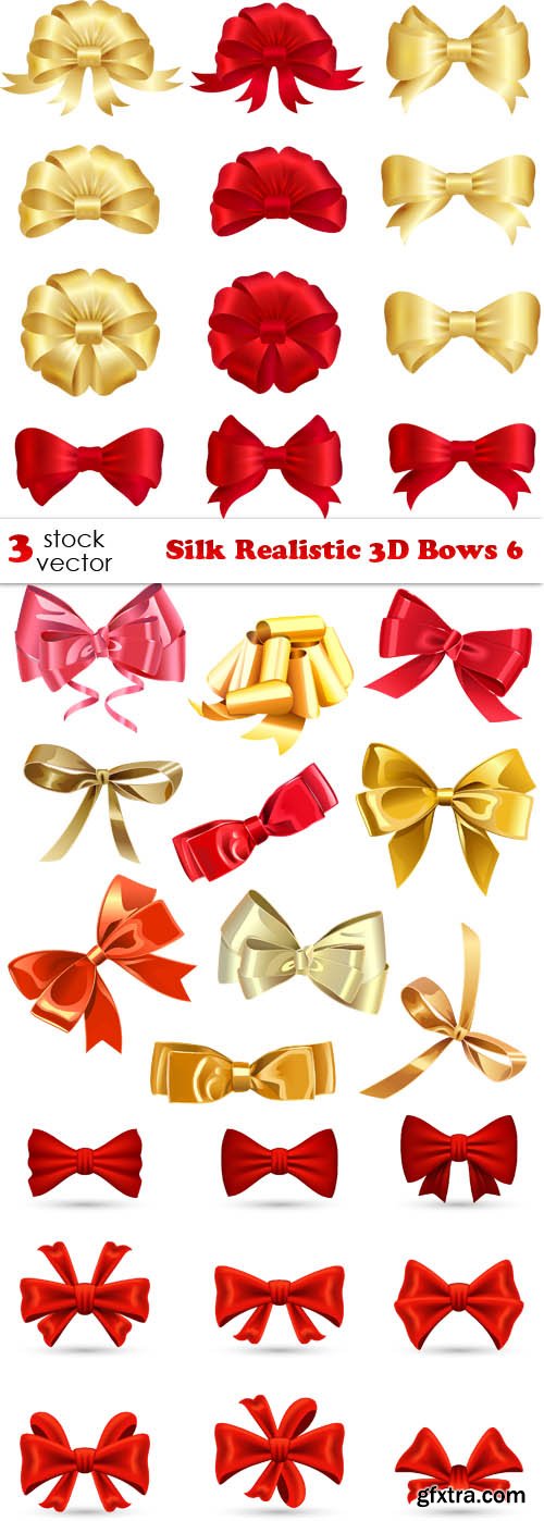 Vectors - Silk Realistic 3D Bows 6