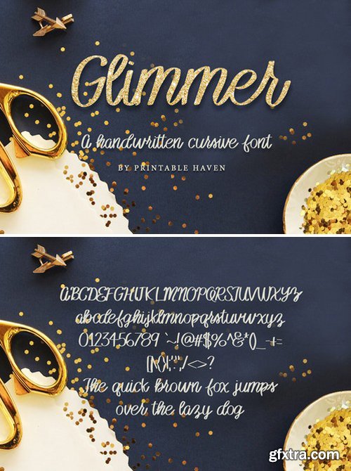 CM - Glimmer Cursive Font 992760