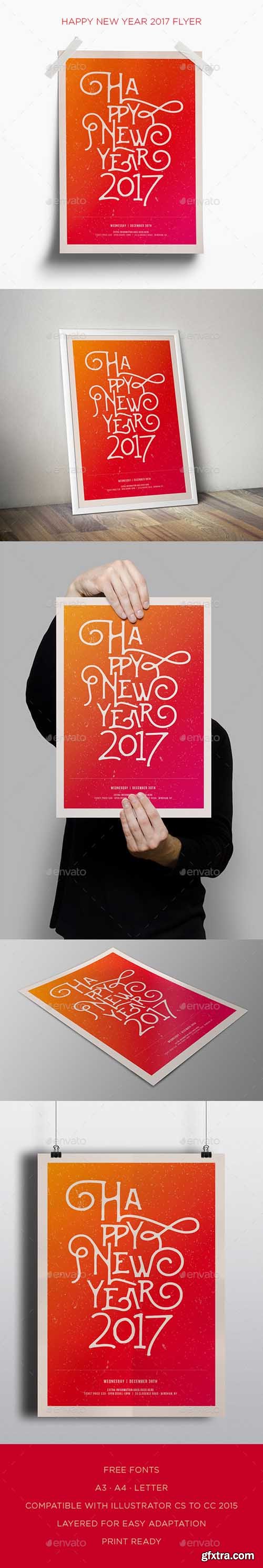 GR - Happy New Year 2017 Flyer 18255867