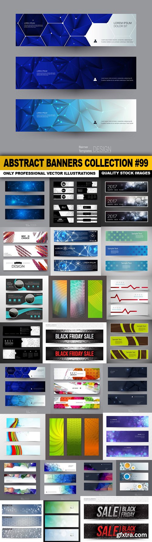 Abstract Banners Collection #99 - 25 Vectors