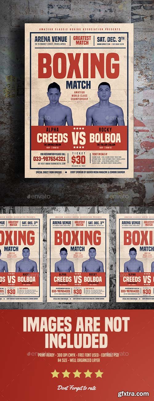 GR - Old Vintage Boxing Flyer 15754065