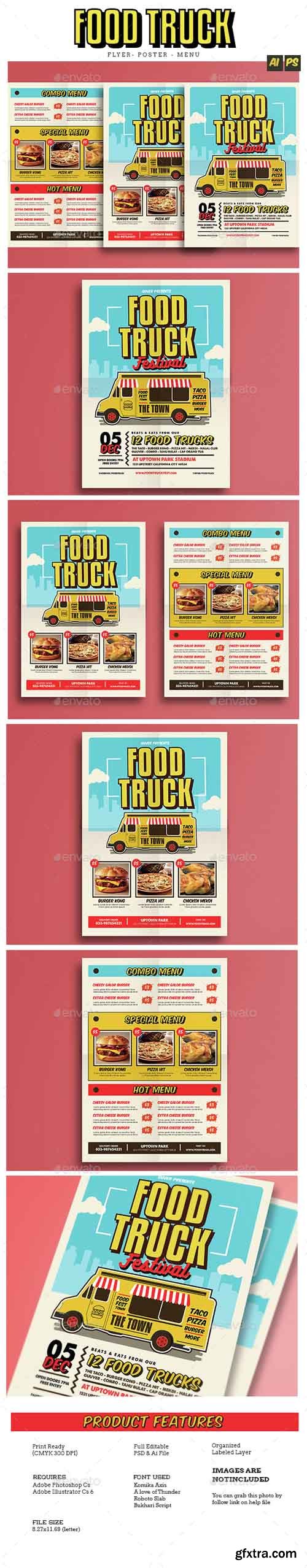 GR - Pop Art Food Truck Flyer/Poster/Menu 14857358