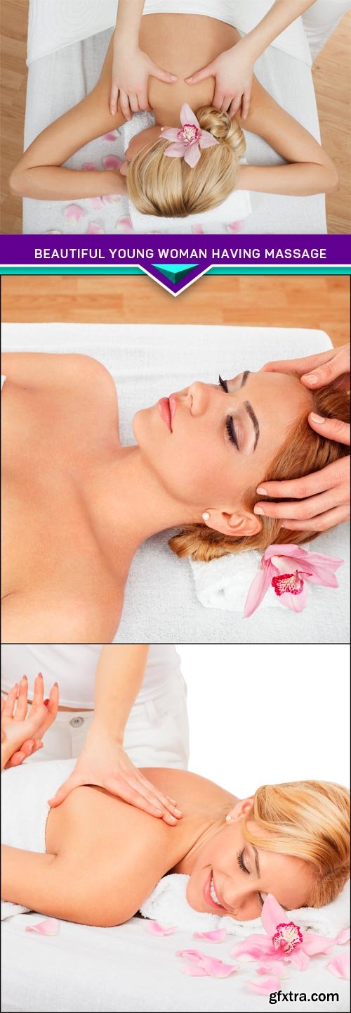 Beautiful young woman having massage 3X JPEG
