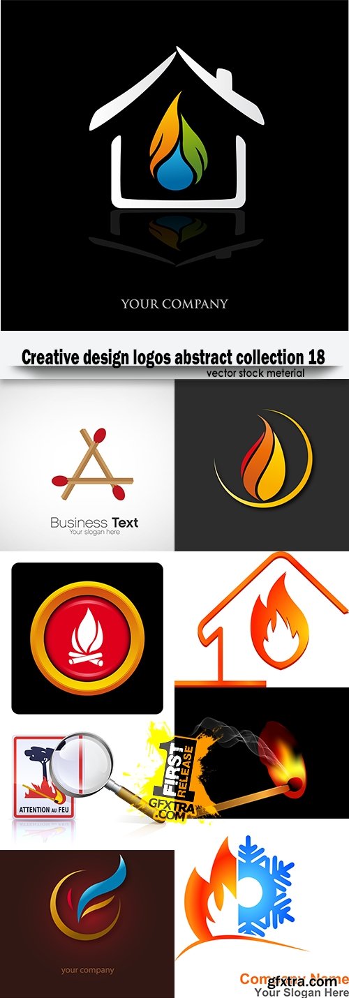 Creative design logos abstract collection 18