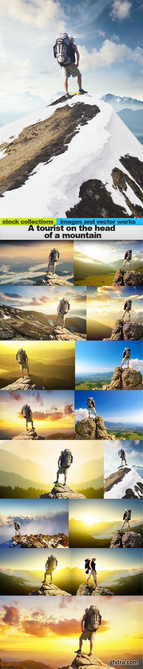 A tourist on the head of a mountain, 15 x UHQ JPEG