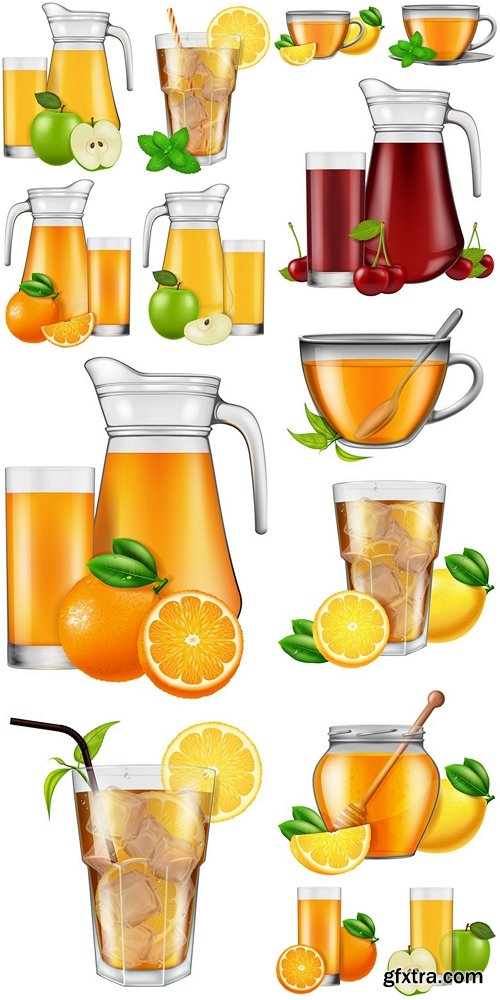 Cup of tea with lemon. Vector illustration