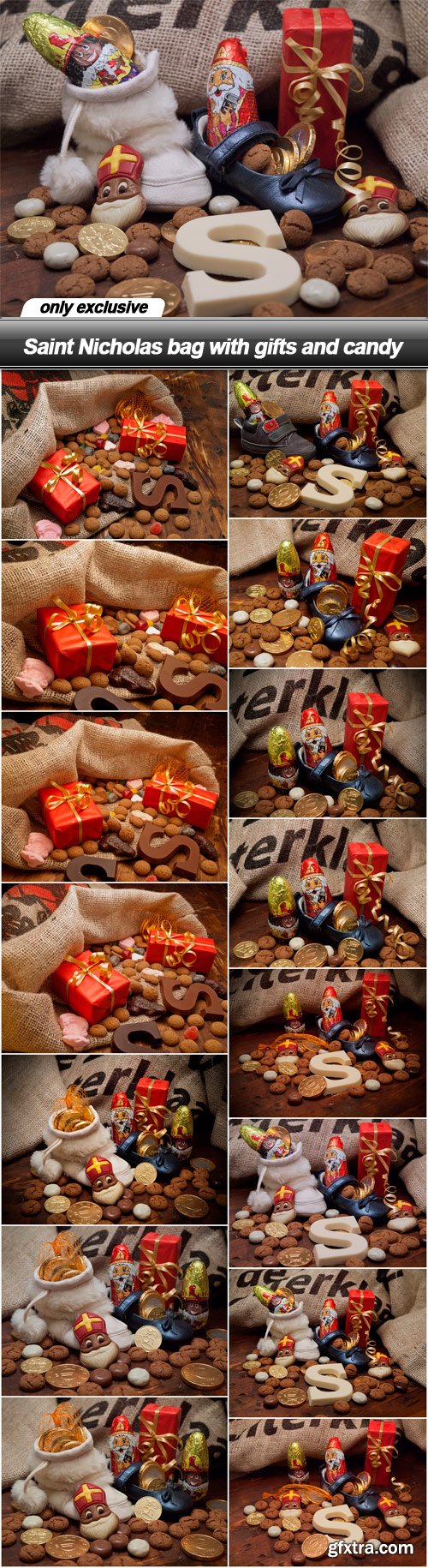 Saint Nicholas bag with gifts and candy - 15 UHQ JPEG