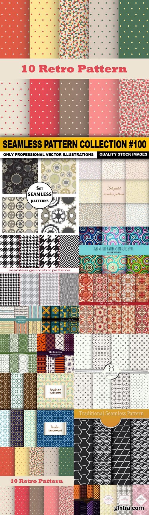 Seamless Pattern Collection #100 - 15 Vector