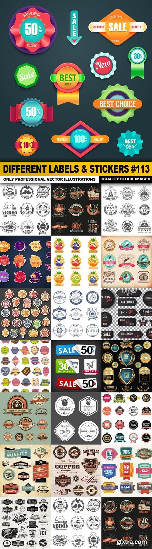 Different Labels & Stickers #113 - 20 Vector
