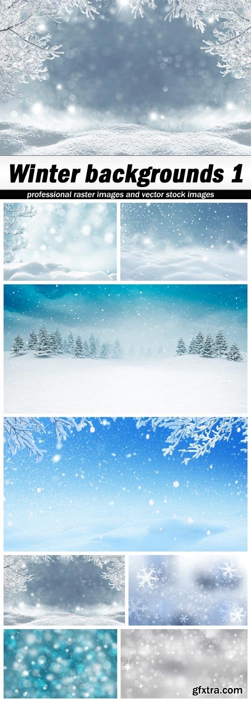 Winter backgrounds 1 - 8 UHQ JPEG