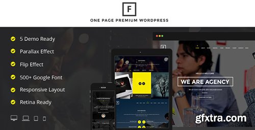 ThemeForest - Flip v1.1.7 - Flipping Page & One Page WordPress Theme - 7648659