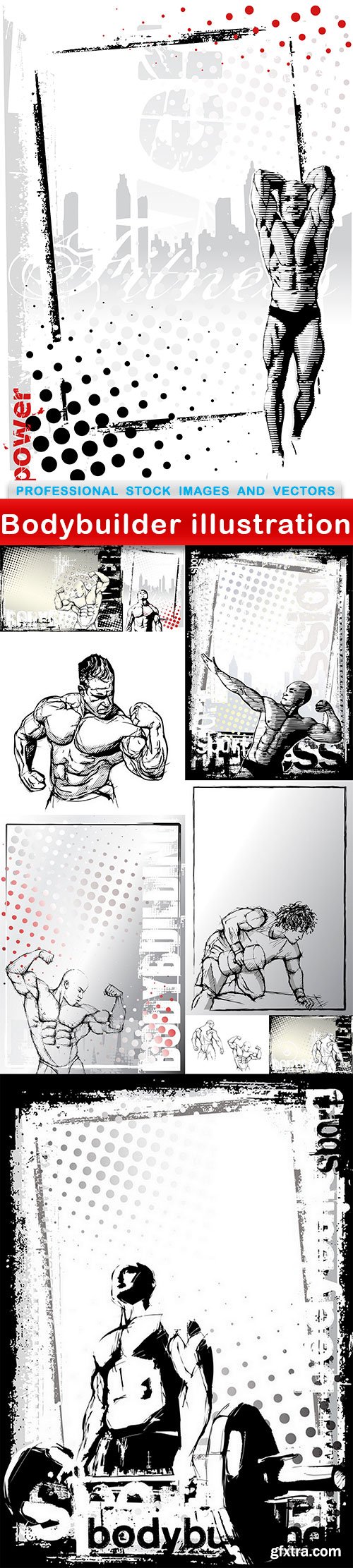 Bodybuilder illustration - 10 EPS