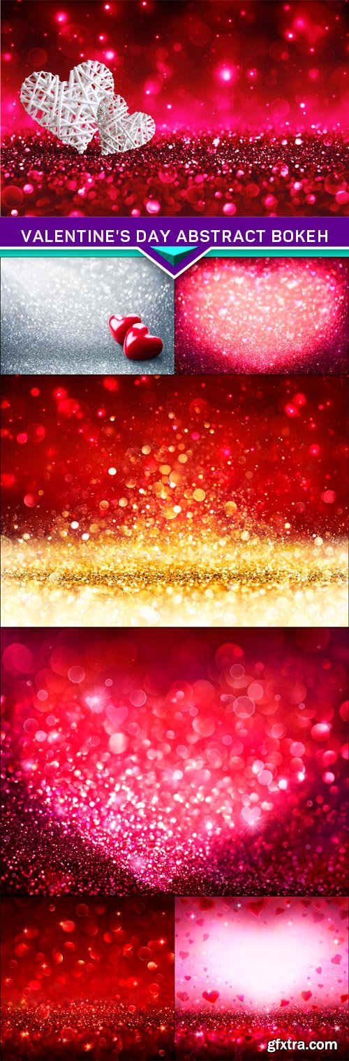 Valentine\'s day abstract bokeh 7X JPEG