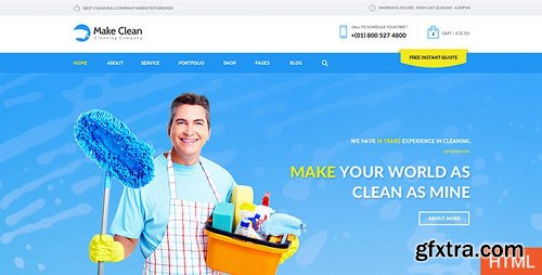 ThemeForest Make Clean - Cleaning Company HTML Template 11372647