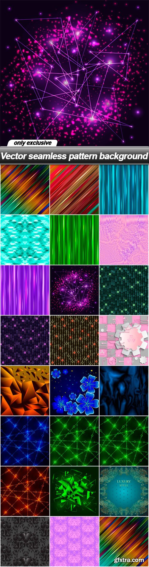 Vector seamless pattern background - 23 EPS