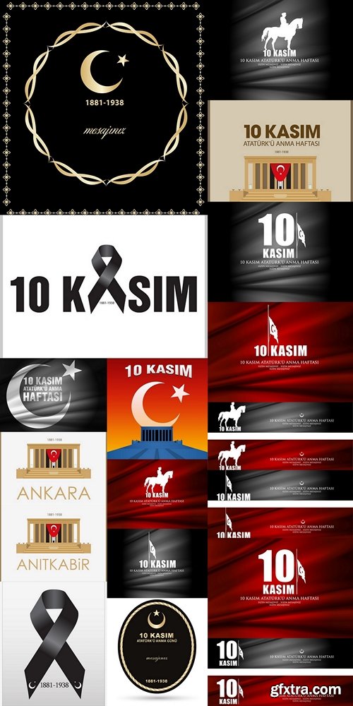 10 Kasim Ataturk\'u Anma Haftasi 18xEPS