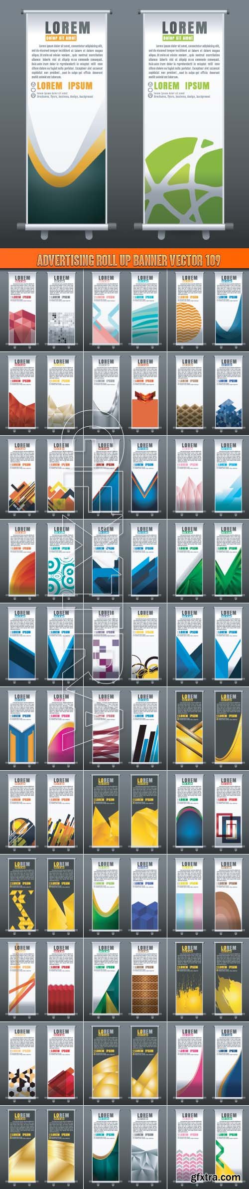Advertising Roll up banner vector 109