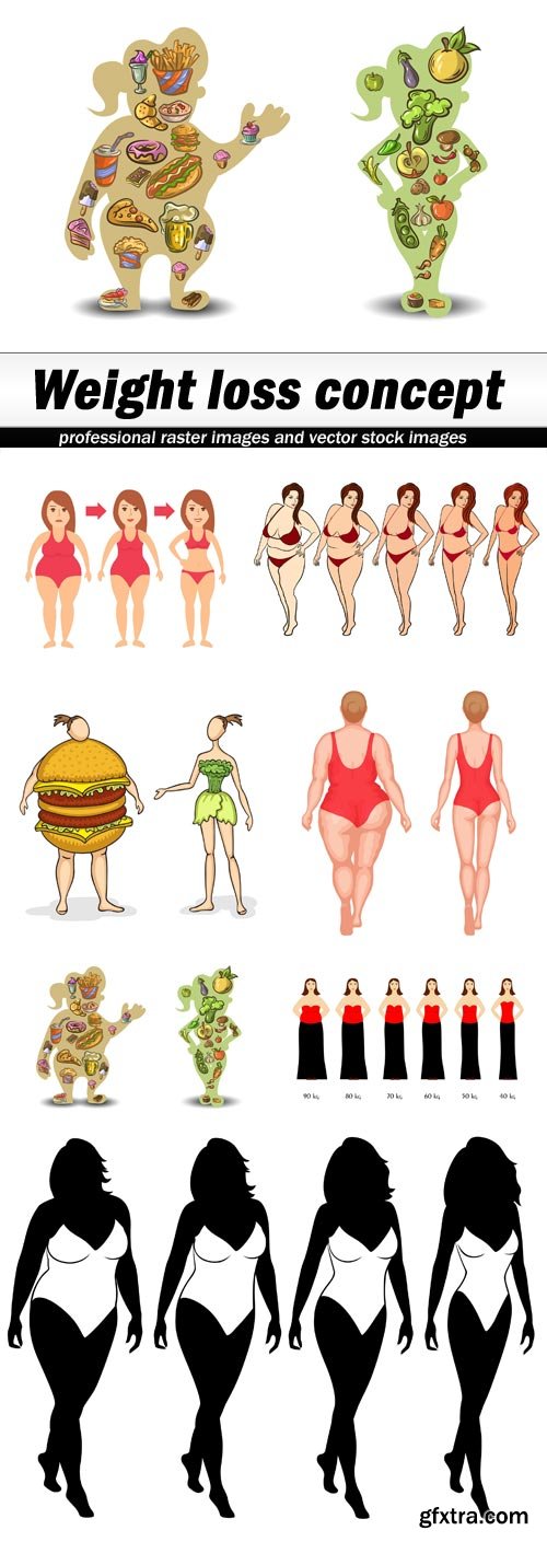 Weight loss concept - 7 EPS
