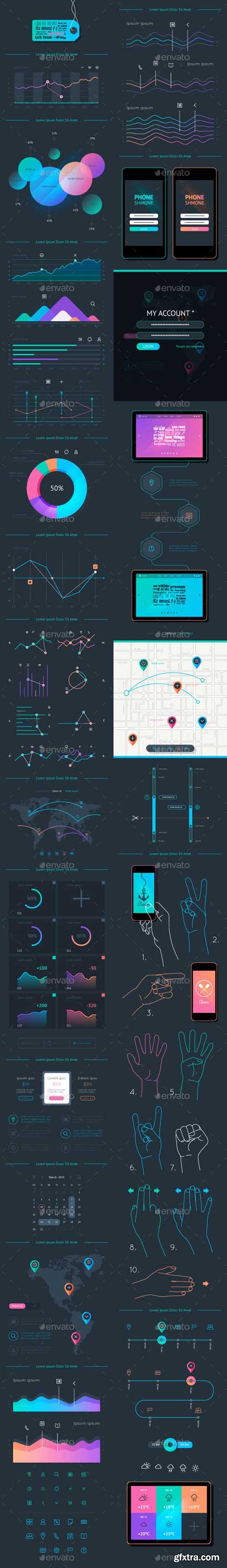 GR - Vector Elements of Infographics and User Interface 10052679