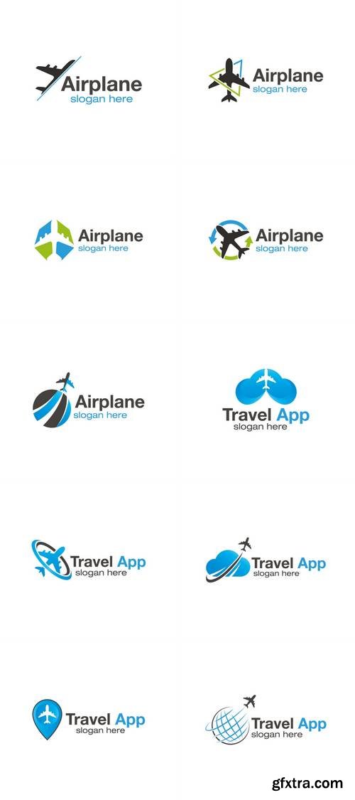Air Plane Travel App Logo Vector