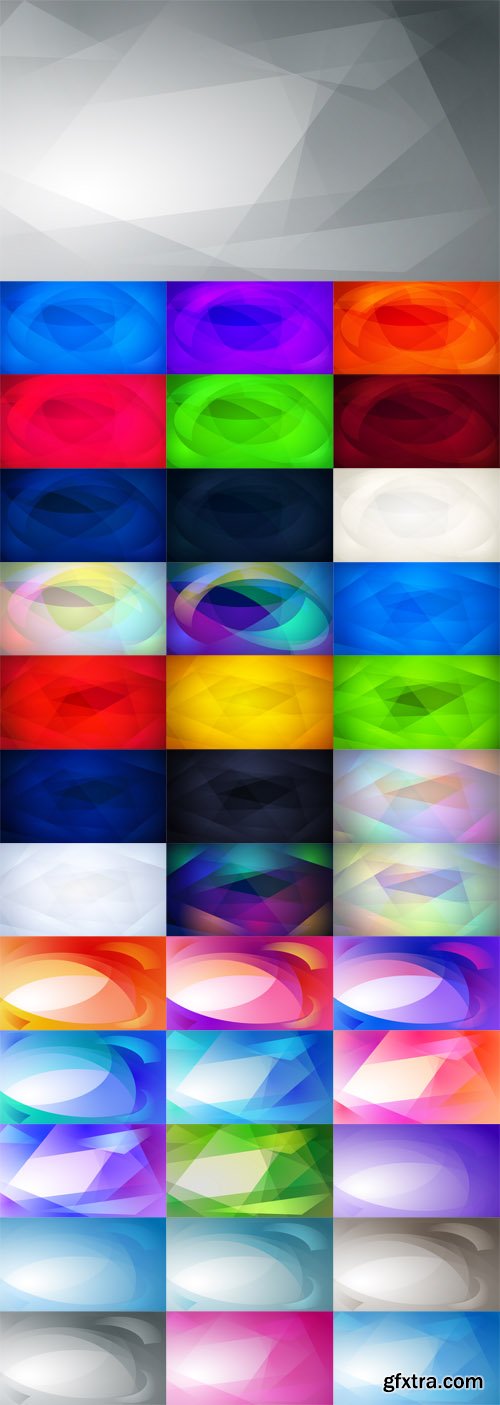 Vector Set - Colored and Polygonal Abstract Backgrounds