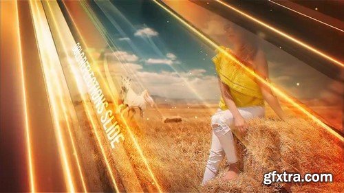 Gold Reflections Slide - After Effects Templates