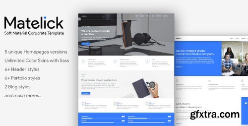 Themeforest Matelick - Soft Material Corporate HTML Template 18709464