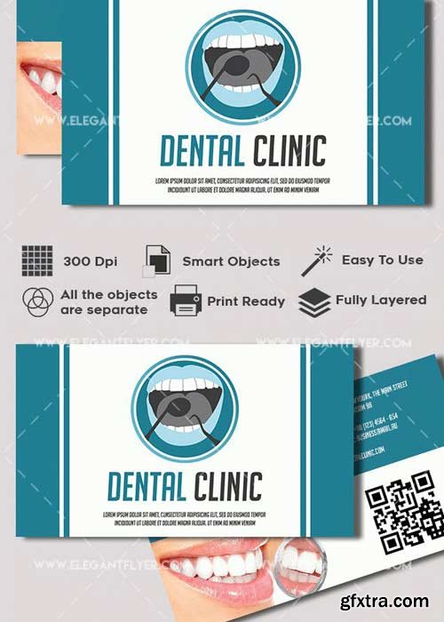 Dental V2 Premium Business card PSD Template