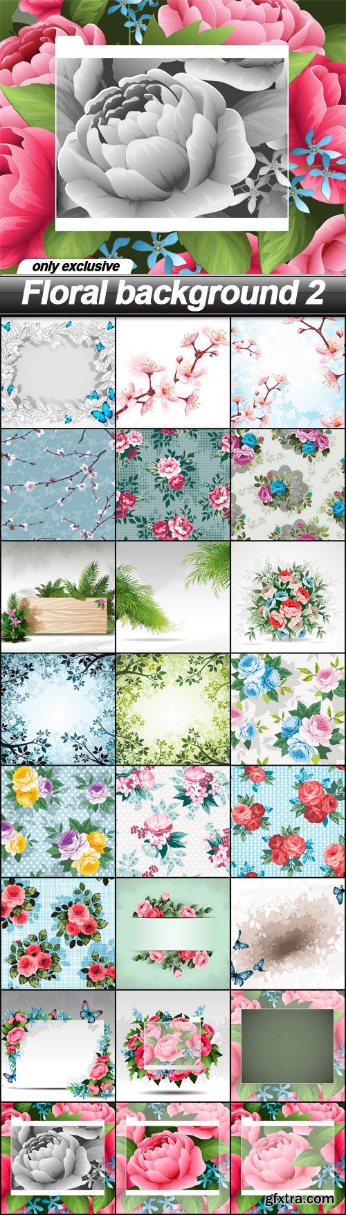 Floral background 2 - 24 EPS