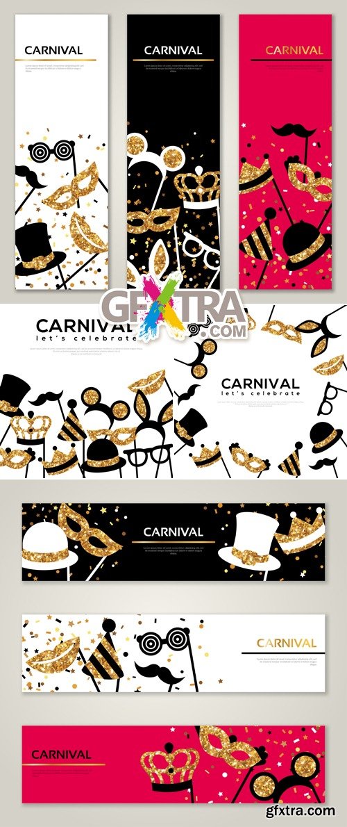 Carnival Banners & Backgrounds Vector