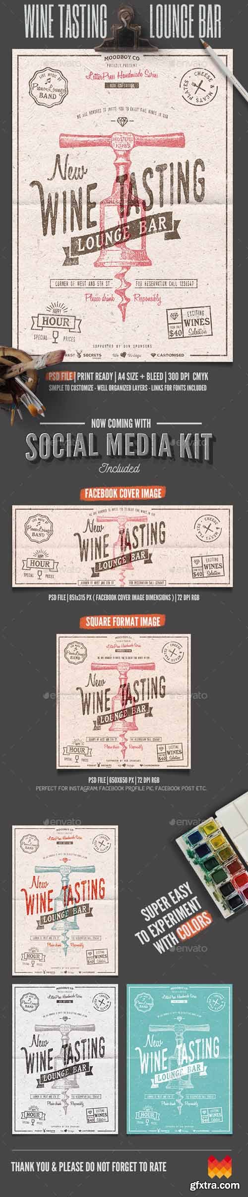 GR - Wine Tasting Lounge Flyer/Poster 11985596
