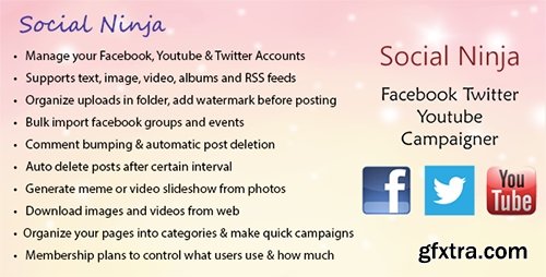CodeCanyon - Social Ninja v2.5 - Facebook Twitter Youtube Campaigner - 13345502