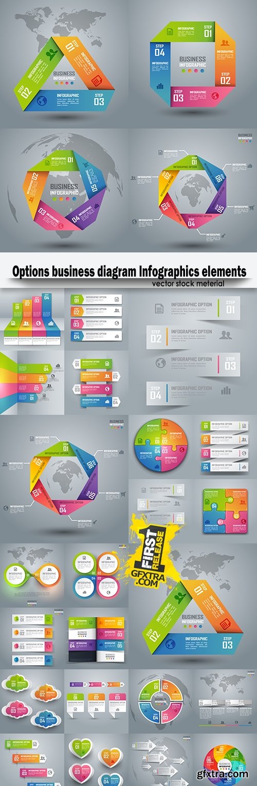 Options business diagram Infographics elements