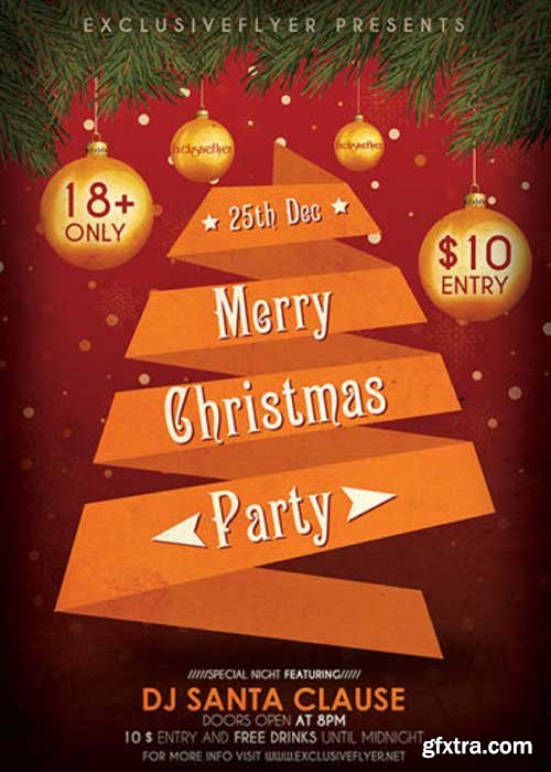 Merry Christmas Party V18 Club and Party Flyer PSD Template