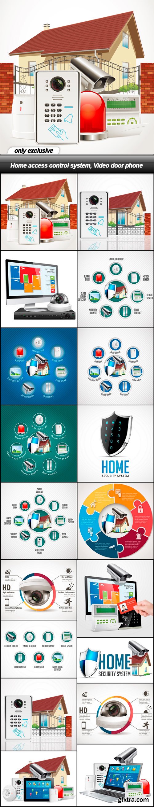 Home access control system, Video door phone - 18 EPS