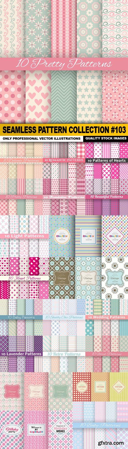 Seamless Pattern Collection #103 - 20 Vector