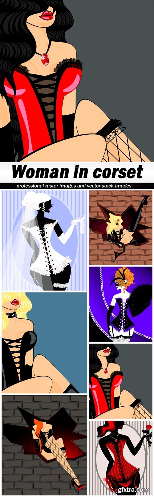 Woman in corset - 7 EPS