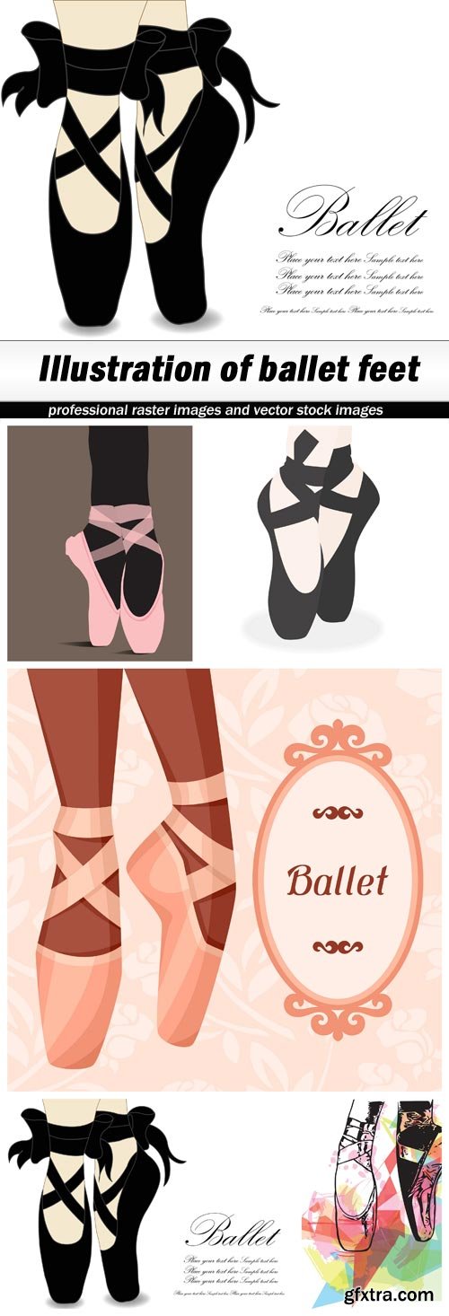 Illustration of ballet feet - 5 EPS