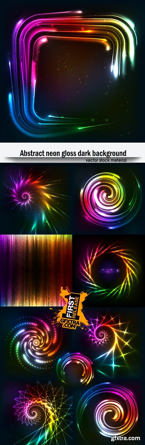 Abstract neon gloss dark background