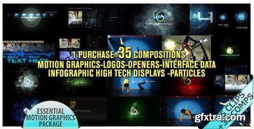 Videohive Motion Graphics Displays And Particles Bundle Pack 2478023